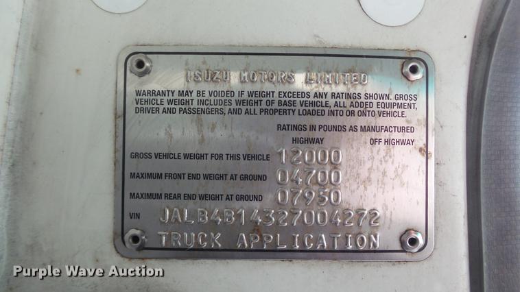 image for item DE4950 2002 Isuzu NPC7SC dump truck