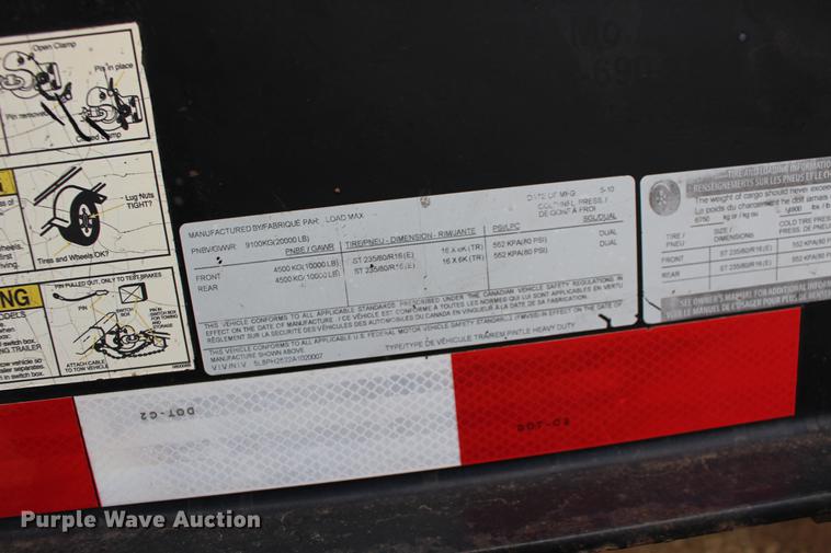 image for item DE8787 2010 Load Max equipment trailer