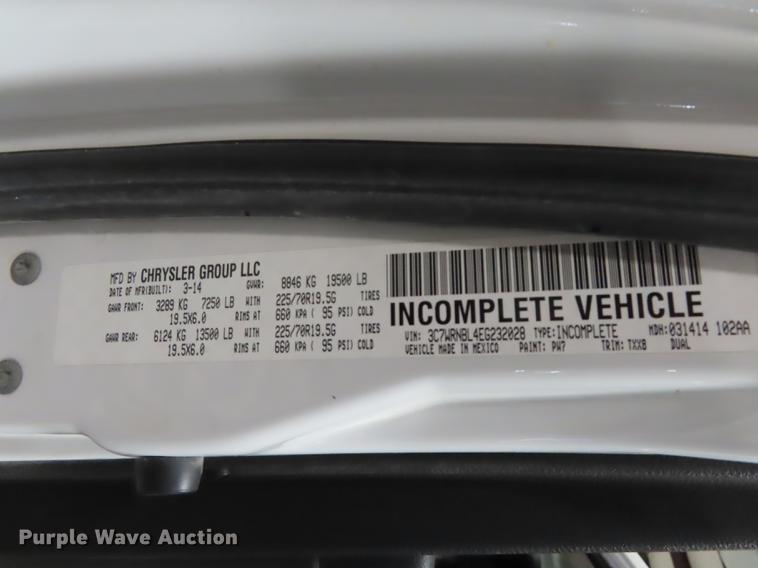 image for item DF1346 2014 Dodge Ram 5500 bucket truck