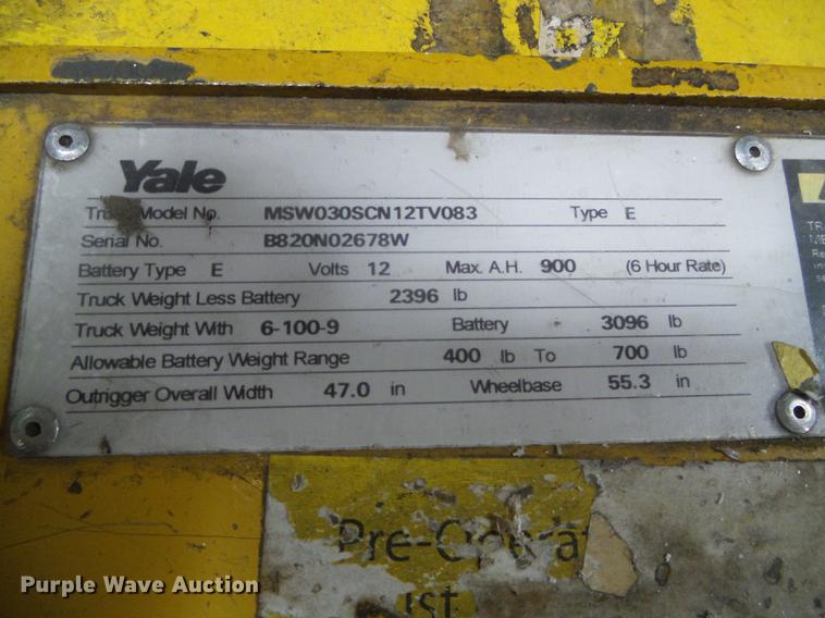 image for item DF2940 Yale MSW030SCN forklift