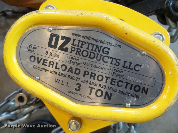 image for item DF7089 (3) chain hoists