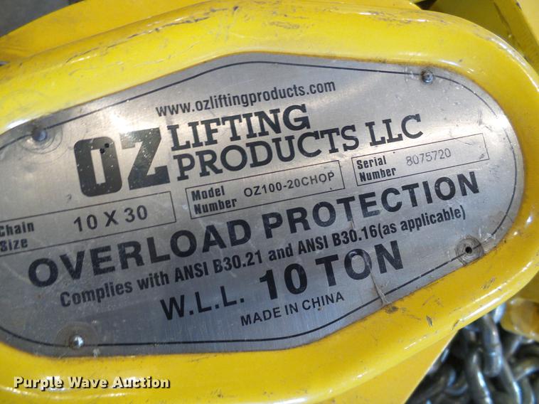 image for item DF7089 (3) chain hoists