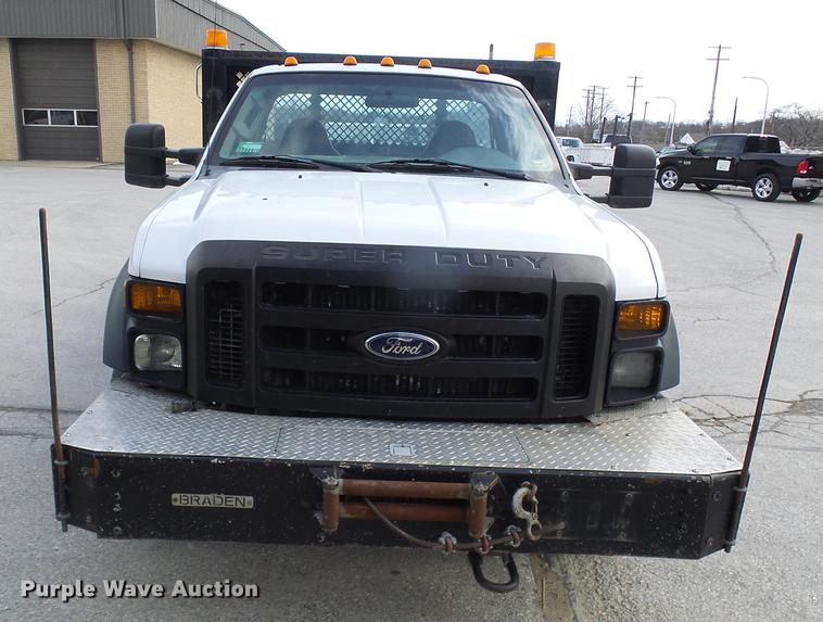 image for item DF7097 2008 Ford F550 Super Duty dump flatbed truck