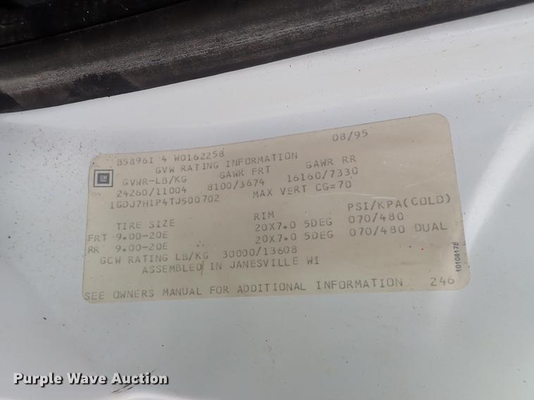image for item DF8702 1996 GMC TopKick dump truck
