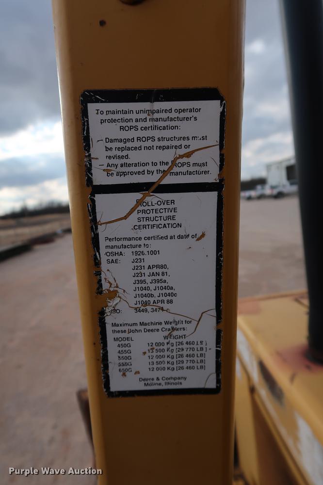 image for item DG3338 1997 John Deere 650G LGP Series IV dozer