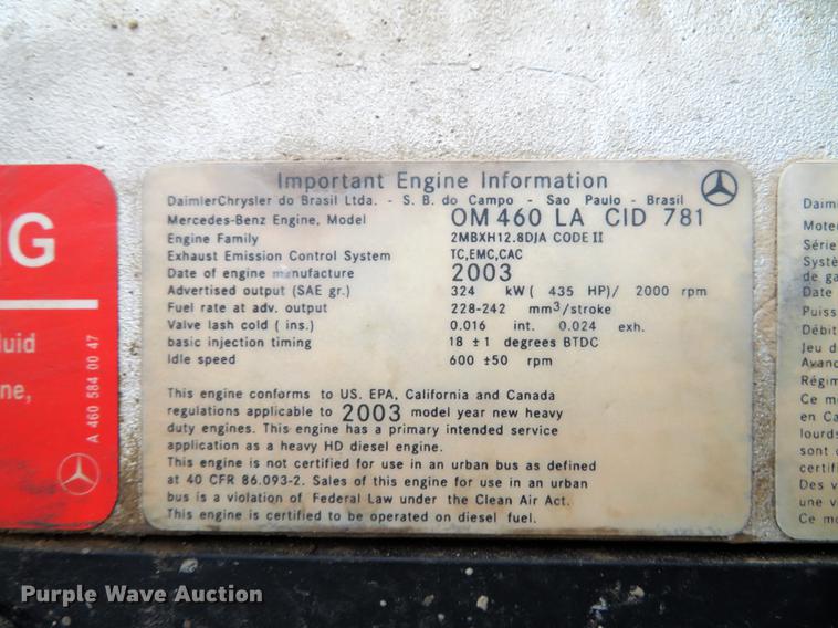 image for item DG3816 2004 Western Star 4900FA dump truck