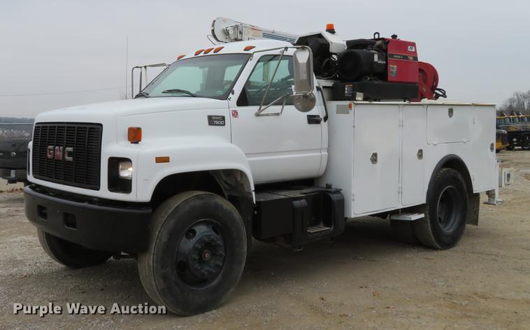 image for item DG3837 1998 GMC C7500 service truck with crane