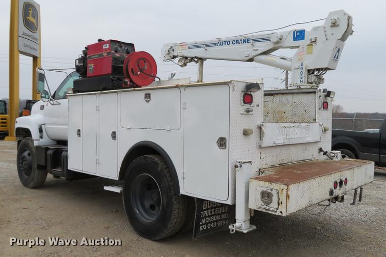 image for item DG3837 1998 GMC C7500 service truck with crane