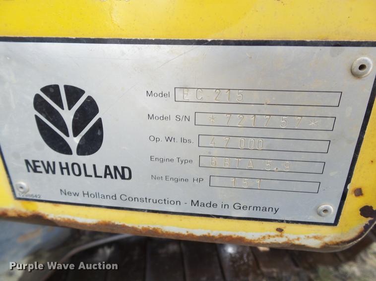 image for item EN9701 2002 New Holland EC215 excavator