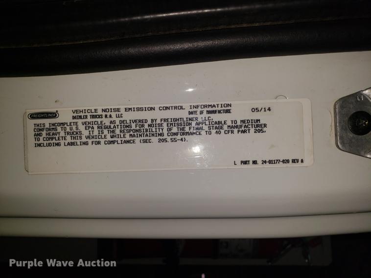 image for item EN9759 2015 Freightliner M2 106 Altec forestry bucket truck