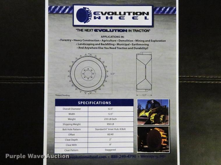 image for item EV9557 (4) Evolution skid steer wheels