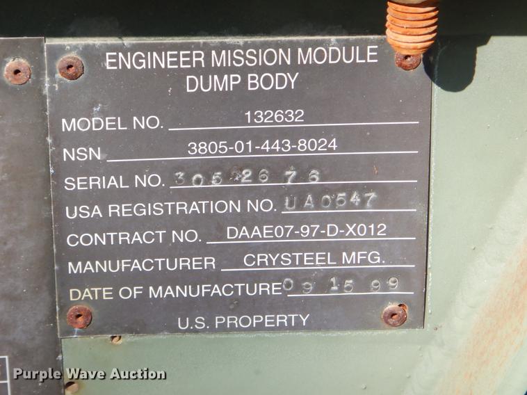 image for item FQ9518 Engineer Mission 132632 dump bed
