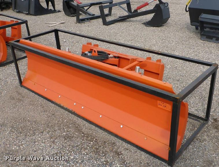 Skid steer snow plow/dozer blade in Farmington, MN Item G1533 sold Purple Wave