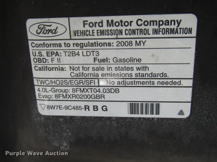 image for item DB6894 2008 Ford Explorer SUV