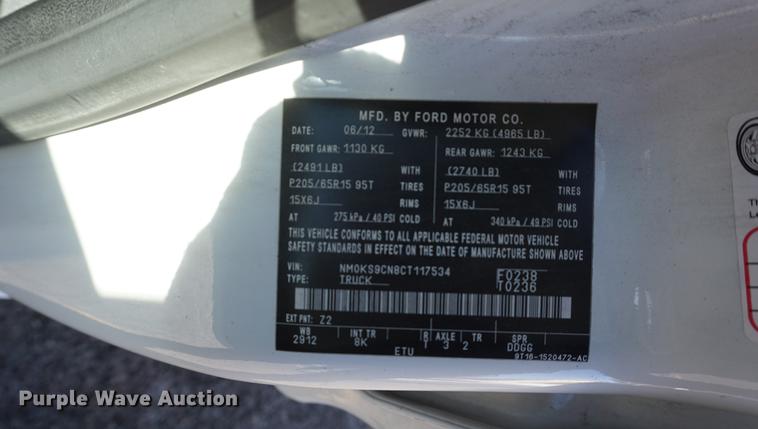 image for item DF7606 2012 Ford Transit Connect van