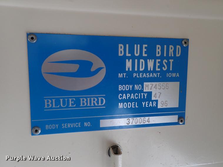 image for item DF8738 1996 Chevrolet B7 Bluebird school bus