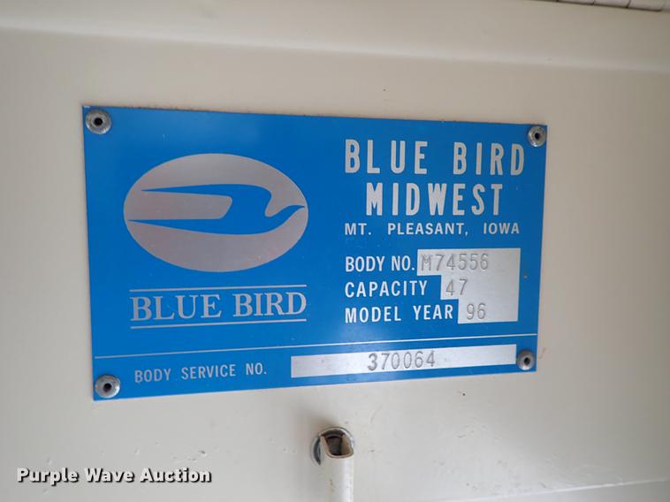 image for item DF8738 1996 Chevrolet B7 Bluebird school bus