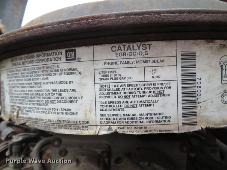 image for item DG3841 1991 Chevrolet Kodiak dump truck