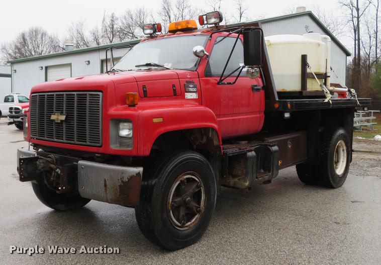 image for item DG3842 1997 Chevrolet C7500 dump flatbed truck