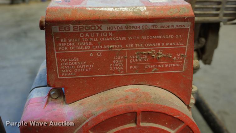 image for item DI9326 Honda EG2200X generator