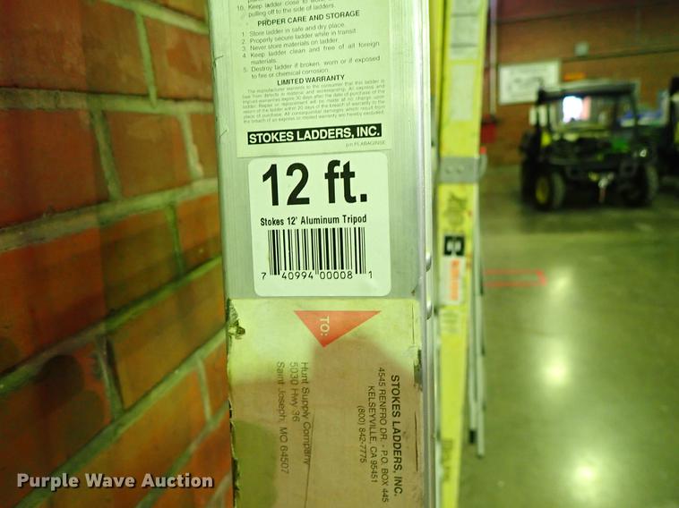 Stokes aluminum tripod ladder in McPherson, KS Item FH9629 sold