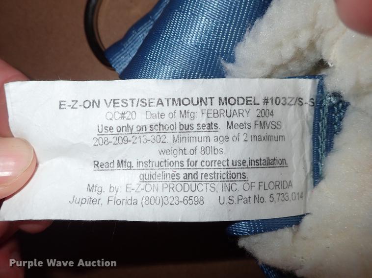 image for item FH9671 (10) EZ On 103Z/S-S vest/seat mounts