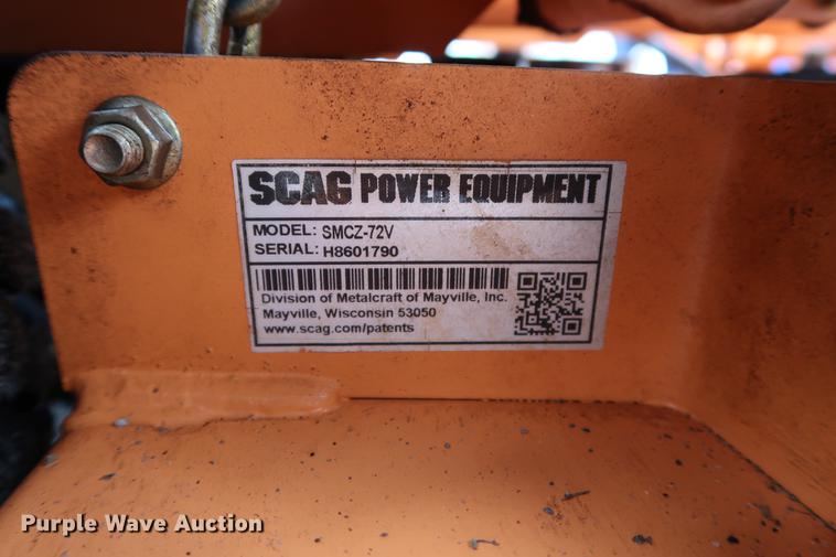 image for item FQ9221 2017 Scag Cheetah SCZ72V-31FX ZTR lawn mower