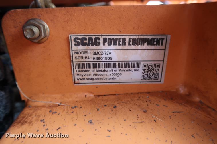 image for item FQ9223 2017 Scag Cheetah SCZ72V-31FX ZTR lawn mower