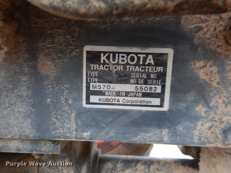 image for item BE9295 Kubota M5700 MFWD tractor