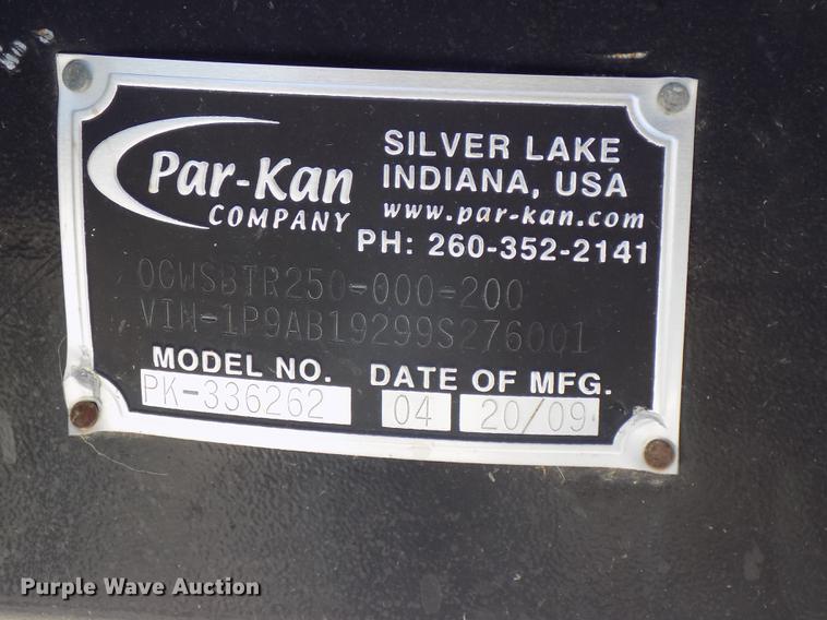 image for item DE7588 2009 Par-Kan PK336265 seed tender trailer