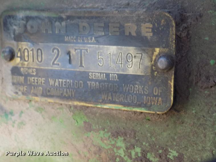 image for item FH9029 1963 John Deere 4010 tractor