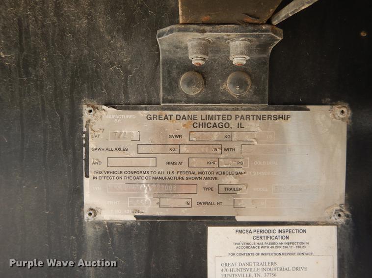 image for item DC0200 2014 Great Dane FLP002400048 flatbed trailer