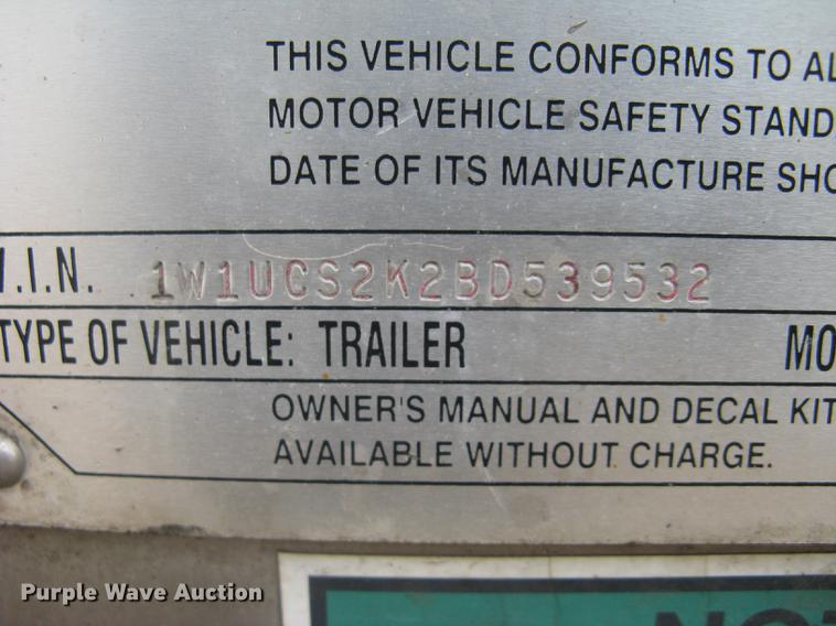 image for item DC1336 2011 Wilson Silver Star PSDCL-402 livestock trailer