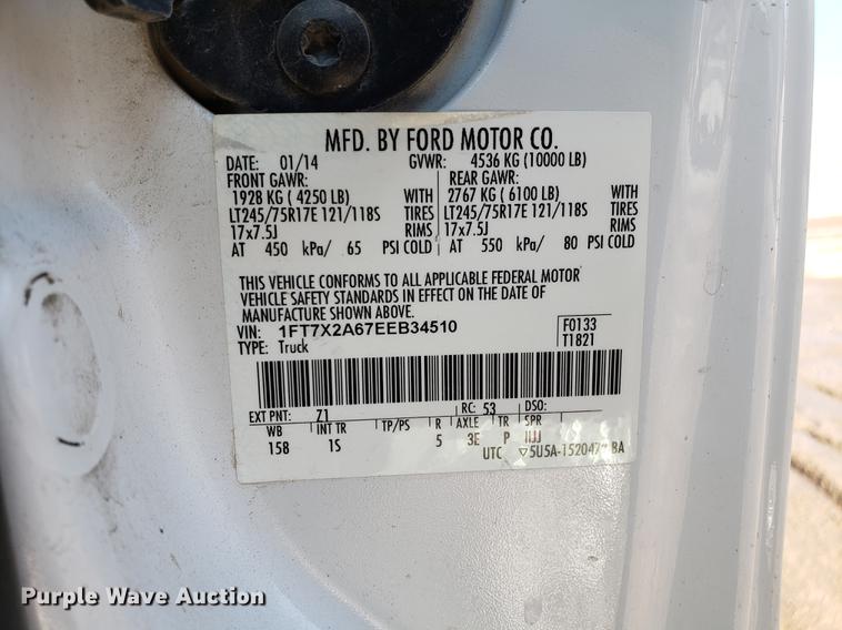 image for item DD3980 2014 Ford F250 Super Duty SuperCab pickup truck