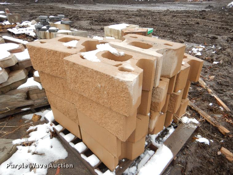 image for item DE0013 Approximately 4,400 landscape bricks, blocks, and pavers