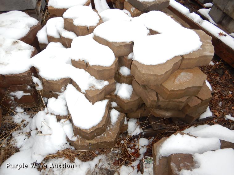 image for item DE0013 Approximately 4,400 landscape bricks, blocks, and pavers