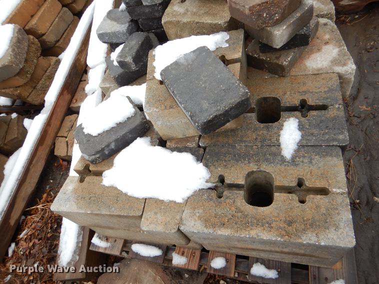 image for item DE0013 Approximately 4,400 landscape bricks, blocks, and pavers