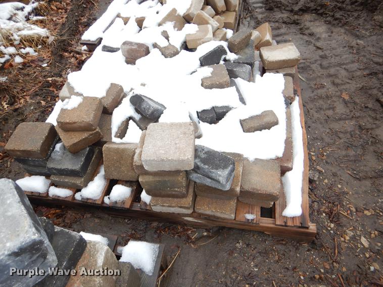 image for item DE0013 Approximately 4,400 landscape bricks, blocks, and pavers