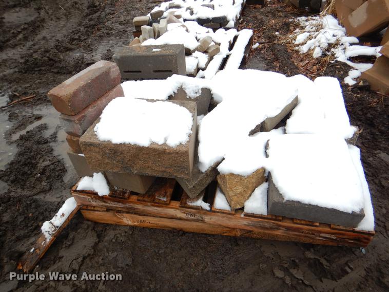 image for item DE0013 Approximately 4,400 landscape bricks, blocks, and pavers