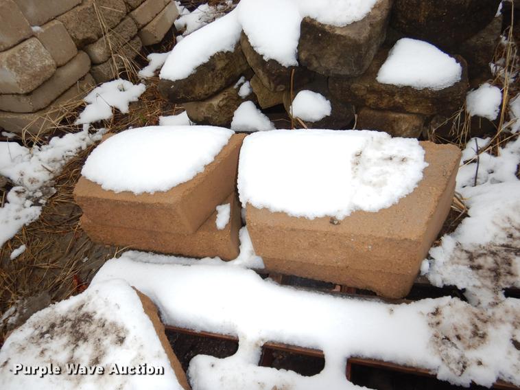 image for item DE0013 Approximately 4,400 landscape bricks, blocks, and pavers