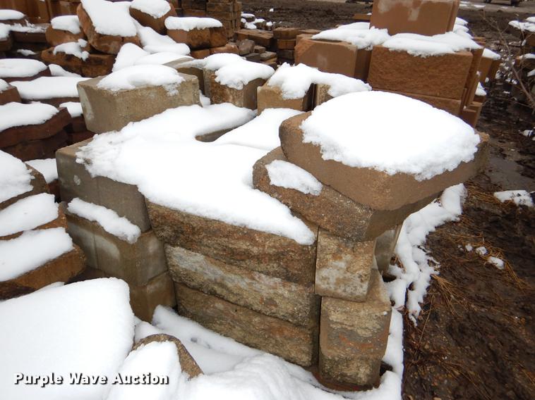 image for item DE0013 Approximately 4,400 landscape bricks, blocks, and pavers