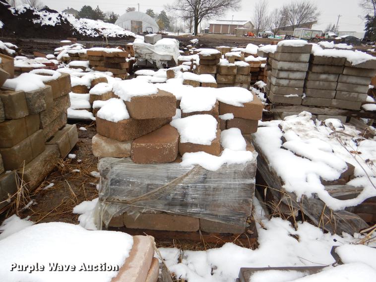 image for item DE0013 Approximately 4,400 landscape bricks, blocks, and pavers