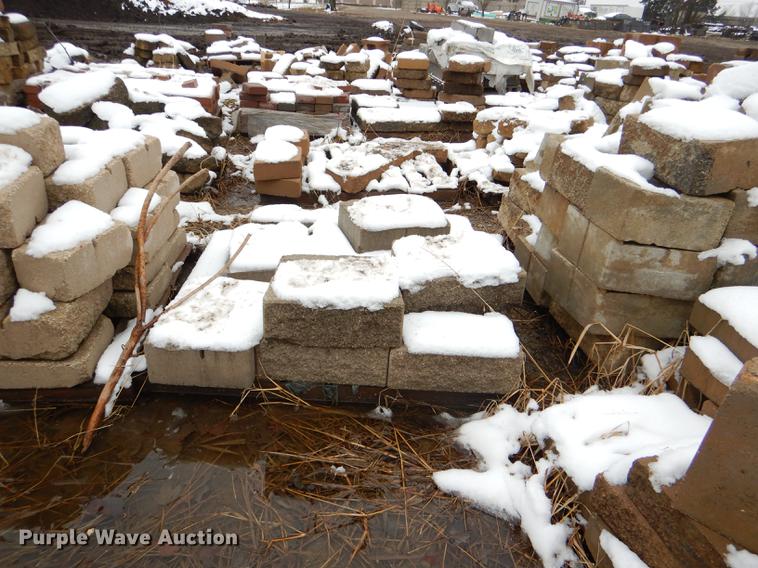 image for item DE0013 Approximately 4,400 landscape bricks, blocks, and pavers