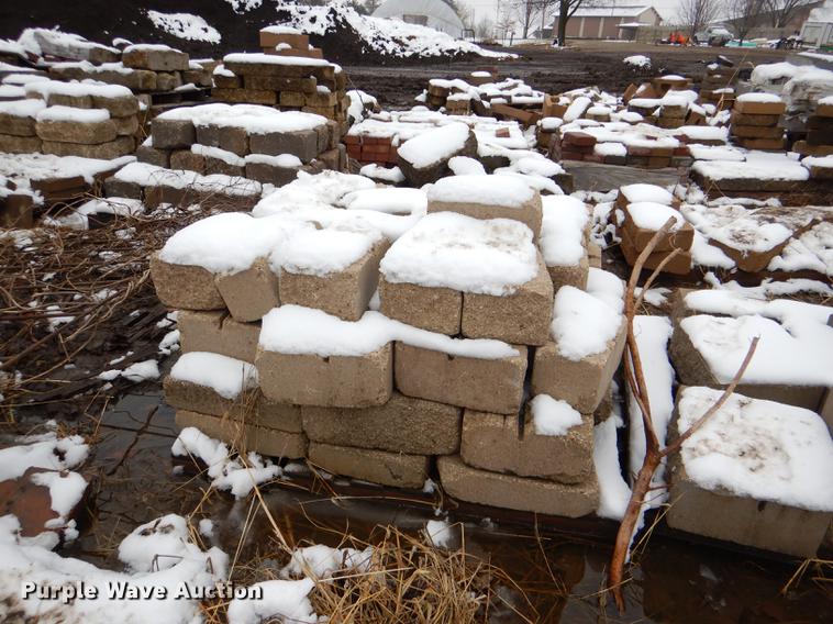 image for item DE0013 Approximately 4,400 landscape bricks, blocks, and pavers