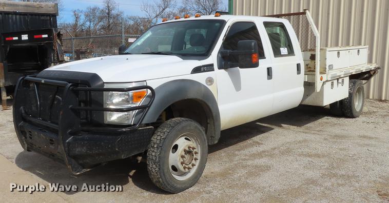 image for item DF1353 2011 Ford F550 Crew Cab flatbed truck