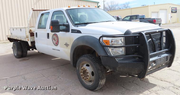image for item DF1353 2011 Ford F550 Crew Cab flatbed truck
