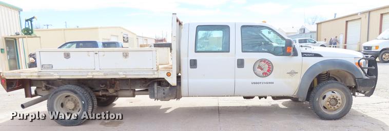 image for item DF1353 2011 Ford F550 Crew Cab flatbed truck