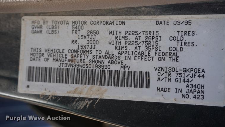 image for item DF7627 1995 Toyota 4Runner SUV