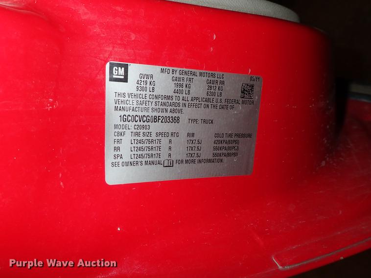 image for item DF8742 2011 Chevrolet Silverado 2500HD pickup truck