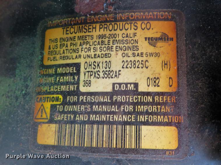 image for item DG3860 John Deere 1332DDE snow blower